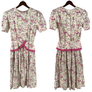 Vintage Floral Prairie Cottagecore Peasant Coquette Bridgerton Gown Size 10